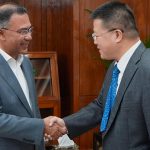 Chinese Ambassador Yao Wen called on Prime Minister Tarique Rahman at Jatiya Sangsad Bhaban office. Photo : PMO