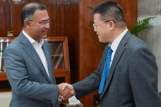 Chinese Ambassador Yao Wen called on Prime Minister Tarique Rahman at Jatiya Sangsad Bhaban office. Photo : PMO