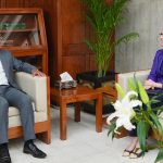 British High Commissioner to Bangladesh Sarah Cooke today met with Prime Minister Tarique Rahman at his office in the Jatiya Sangsad Bhaban. Photo: PMO